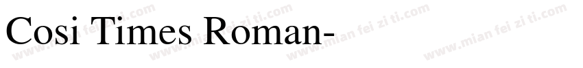Cosi Times Roman字体转换